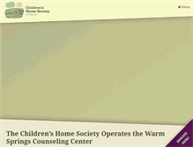 Tablet Screenshot of childrenshomesociety.com